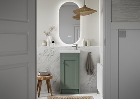 Veldeau Buckland vanity range in Muted Green