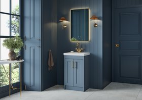 Veldeau Buckland vanity range in Muted Blue