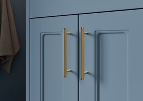 Veldeau Buckland vanity range in muted blue