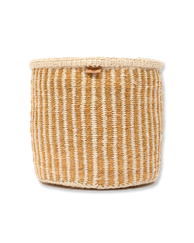 Striped Woven Storage Basket