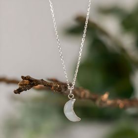 Sterling Silver Moon Necklace