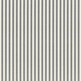 Ian Mankin Ticking Stripe 1 Black Wallpaper