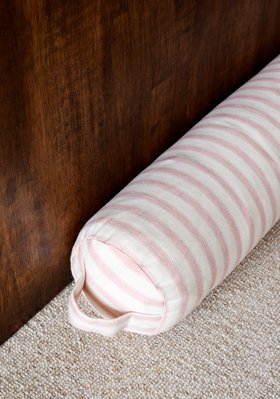 Ian Mankin Home Ticking Stripe 2 Pink Draught Excluder