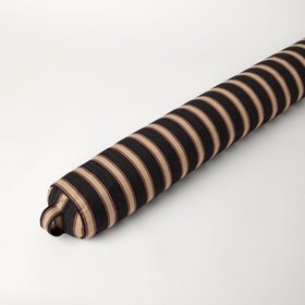 Ian Mankin Home Silhouette Stripe Black & Claret Draught Excluder