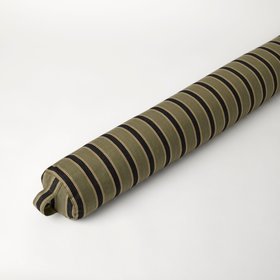 Ian Mankin Home Silhouette Stripe Khaki & Black Draught Excluder