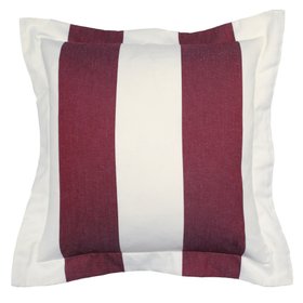 Ian Mankin Home Studio Claret Large Oxford Edge Cushion