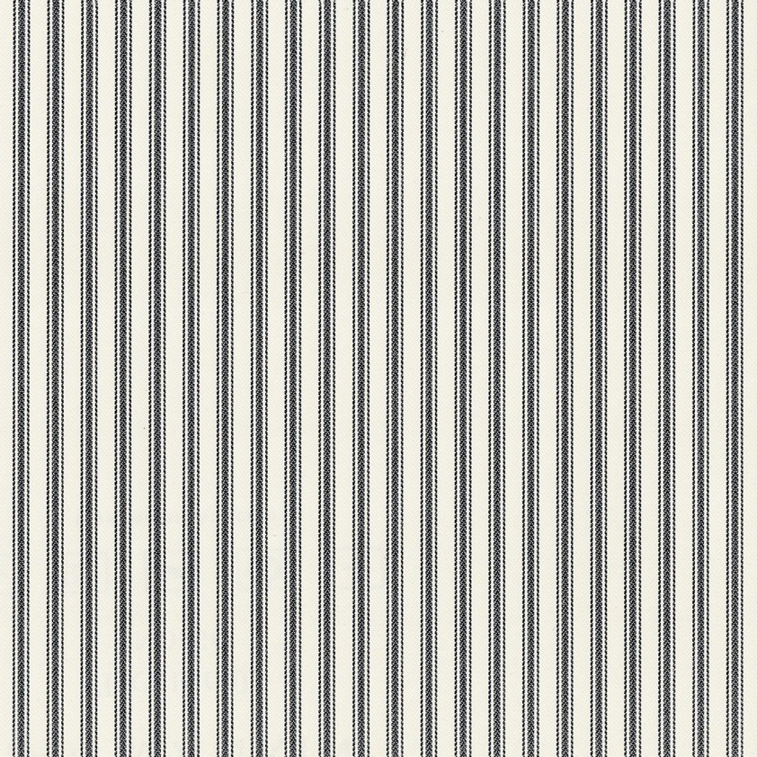 Ian Mankin Ticking Stripe 1 Black Wallpaper