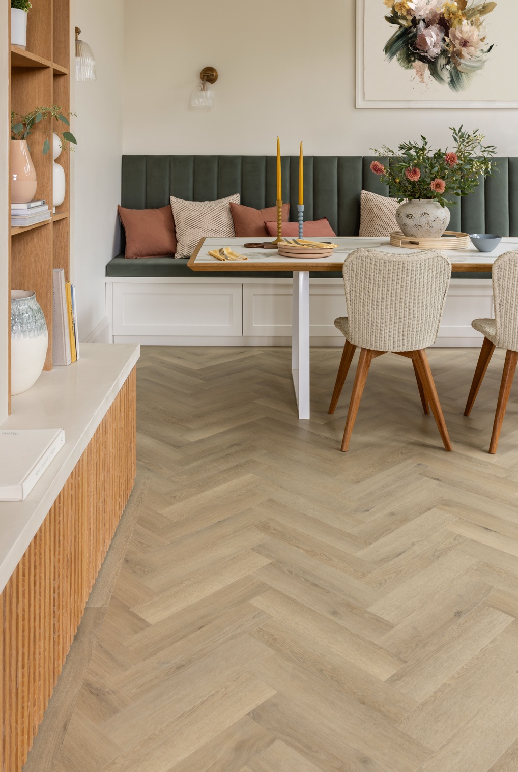 Amtico Spacia Dawlish Oak in Large Parquet Laying Pattern