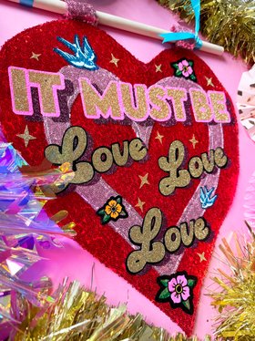 It Must Be Love Madness Wedding Backdrop Lyrics Wall hanging
