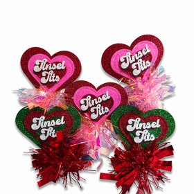 Tinsel Tits Sparkle Heart Badge / Brooch - two colour ways