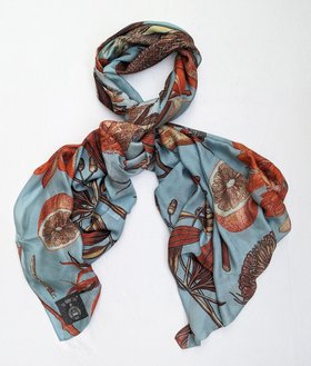 Kew x One Hundred Stars Temperate House Scarf, Sky Blue