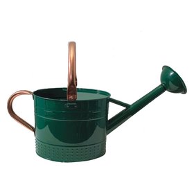 Kew Green Enamel French Style Watering Can, 4.5L