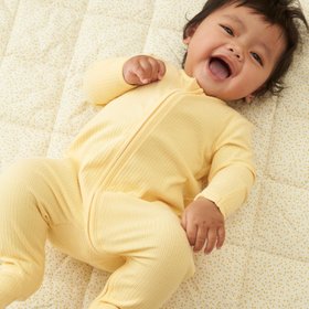 Ribbed Clever Zip Sleepsuit