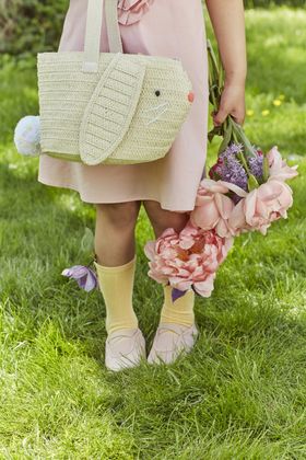 Stripy Ear Bunny Basket Bag