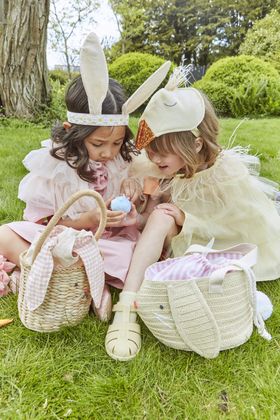Stripy Ear Bunny Basket Bag