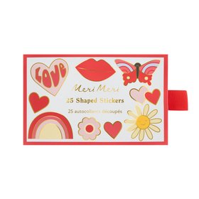 Groovy Love Shaped Stickers (x 25 stickers)