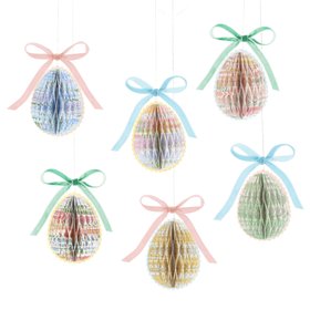 Meri Meri x Liberty Paper Honeycomb Egg Decorations (x 6)
