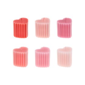 Meri Meri x Liberty Scalloped Heart Candles (x 6)