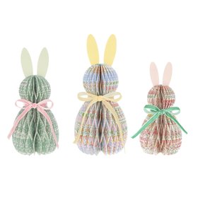 Meri Meri x Liberty Paper Honeycomb Bunnies (x 3)