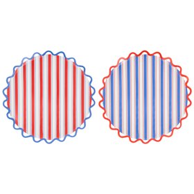 Nautical Striped Dinner Plates (x 8)