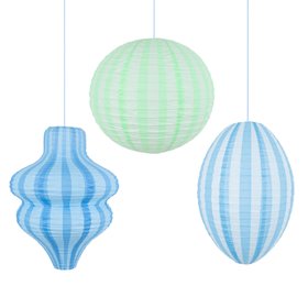 Blue Lanterns (x 3)