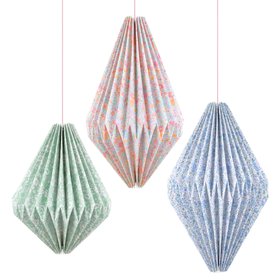 Meri Meri x Liberty Origami Lantern Decorations (x 3)
