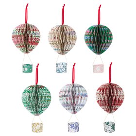 Meri Meri x Liberty Paper Honeycomb Balloon Tree Decorations (x 6)