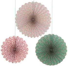 Meri Meri x Liberty Red & Green Giant Pinwheels (x 3)