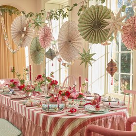 Meri Meri x Liberty Red & Green Giant Pinwheels (x 3)