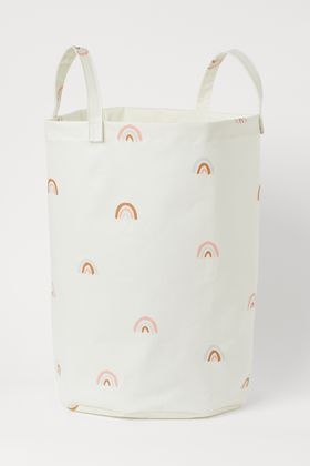 Baby - Printed storage basket - White