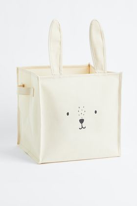 Baby - Printed storage basket - White