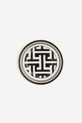 Small porcelain plate - Black