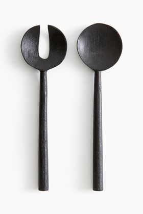 H&M Home - Wooden salad servers - Black