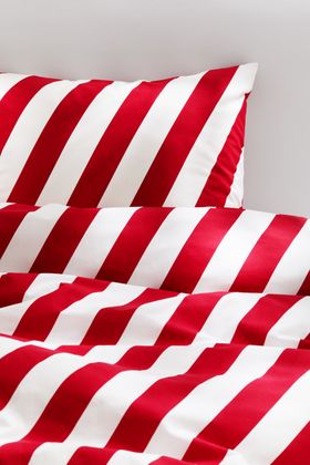 H&M Home - Cotton single duvet cover set - Red - size: Single