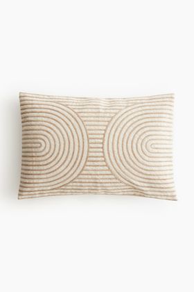 H&M Home - Tufted-pattern cushion cover - Beige - size: 40x60