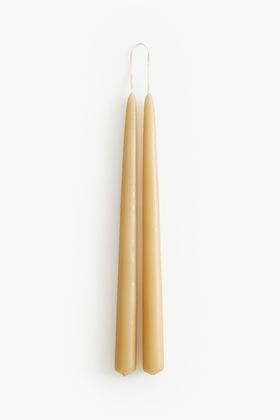 H&M Home - 2-pack tapered candles - Yellow