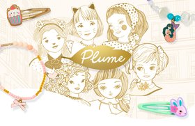Djeco - Plume - Anémone + Yoko Hair Clips + Coralie + Gisèle bracelet