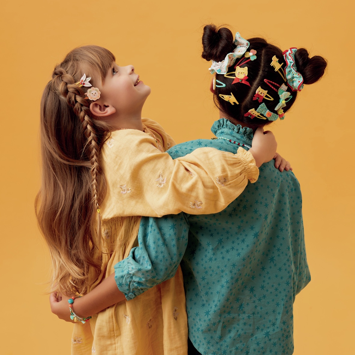 Djeco - Plume - Colomba + Leanna + Mina + Yoko + Nina Hair Clips  + Scrunchie Emma