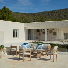 Imani 7 Seater Wooden Garden Corner Sofa Set