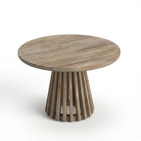 Willow Round Wooden Garden Coffee Table