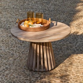 Willow Round Wooden Garden Coffee Table