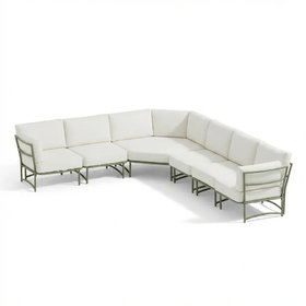 Wilder 8 Seater Metal Corner Sofa Set with Coffee Table