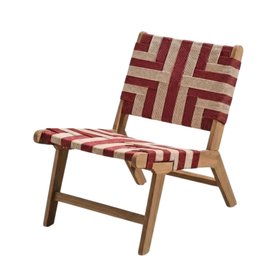 Saffron Red and Beige Garden Chair