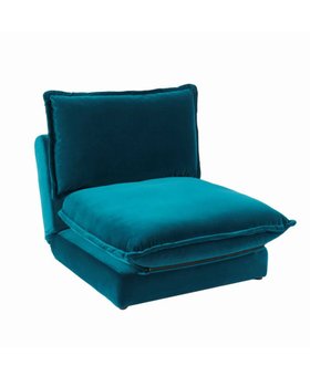 Harlow teal velvet single sofa bed