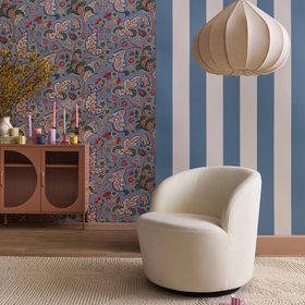 Sawyer modern oyster white swivel armchair