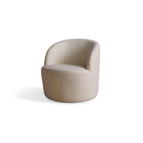 Sawyer modern oyster white swivel armchair