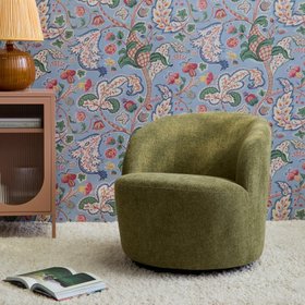 Sawyer contemporary moss green swivel chair