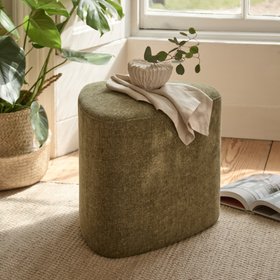Alder Footstool - Moss Green