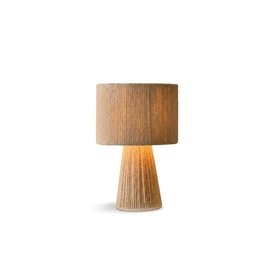 Lohi table lamp in natural chenille