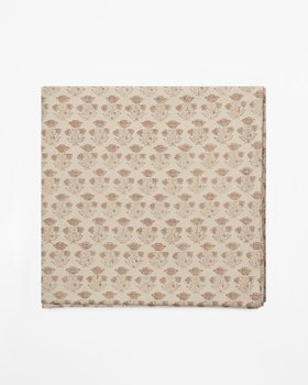 Indian Rose Block Printed Cotton Tablecloth